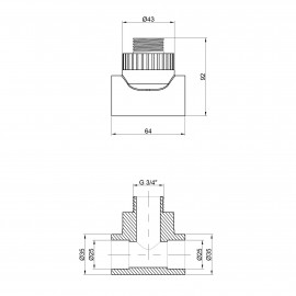 Тройник PPR Alfa Plast 25х3/4