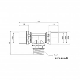 Тройник пресс Icma 26х1