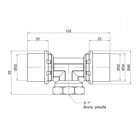 Тройник пресс Icma 32х1