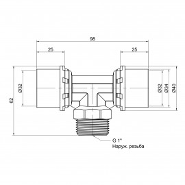 Тройник пресс Icma 32х1