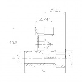 Кран приборный шаровой SD Forte 1/2