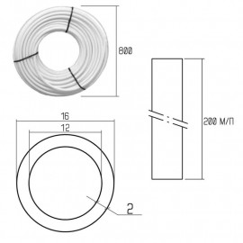 Труба GOLD-PEX Icma 16х2 мм, 200 м №P198