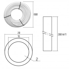 Труба GOLD-PEX Icma 20х2 мм, 200 м №P198