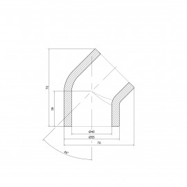 Уголок PPR Alfa Plast 40, 45°