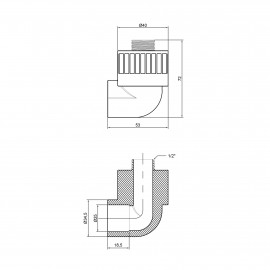 Уголок PPR Alfa Plast 25х1/2