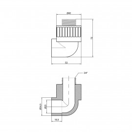 Уголок PPR Alfa Plast 25х3/4