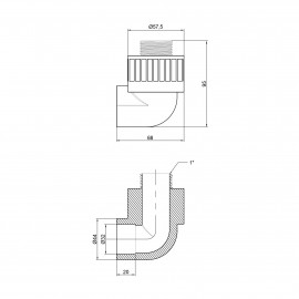 Уголок PPR Alfa Plast 32х1