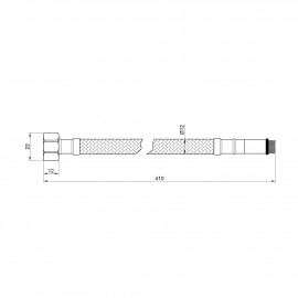 Гибкая подводка для воды SD Plus М10 40 см (пара) SD396W40