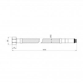 Гибкая подводка для воды SD Plus М10 100 см (пара) SD396W100