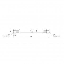 Гибкая подводка для газа SD Plus 50 см (белый) SD090G50