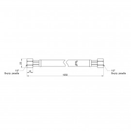 Гибкая подводка для газа SD Plus 100 см (белый) SD090G100