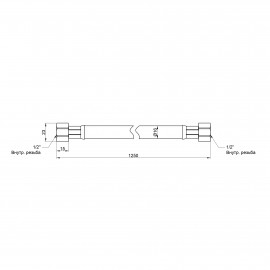 Гибкая подводка для газа SD Plus 120 см (белый) SD090G120