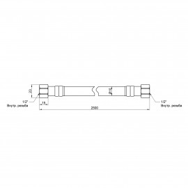 Гибкая подводка для газа SD Plus 200 см (белый) SD090G200