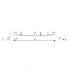 Гибкая подводка для газа SD Plus 50 см (черный) SD091G50
