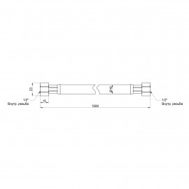 Гибкая подводка для газа SD Plus 100 см (черный) SD091G100