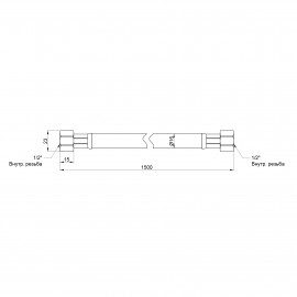 Гибкая подводка для газа SD Plus 120 см (черный) SD091G120