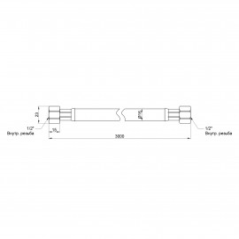 Гибкая подводка для газа SD Plus 200 см (черный) SD091G250