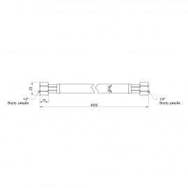 Гибкая подводка для газа SD Plus 400 см (черный) SD091G400