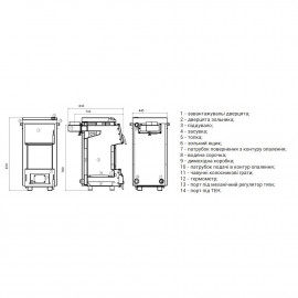 Котел твердотопливный стальной Thermo Alliance Magnum SF 16 (4 мм)