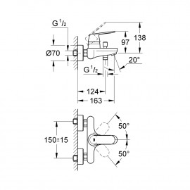 Смеситель для ванны Grohe Eurosmart Cosmopolitan 32831000