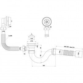 Сифон для ванны ANI Plast C6155