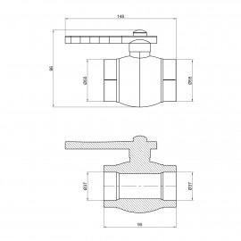 Кран шаровой Alfa Plast 40