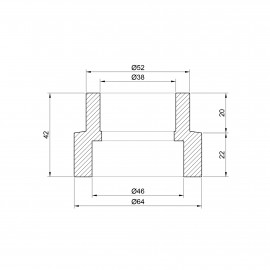 Муфта PPR Alfa Plast 50х40