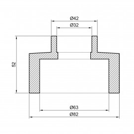 Муфта PPR Alfa Plast 63х32