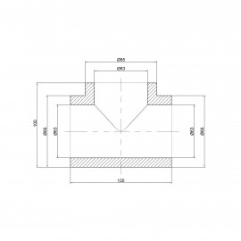 Тройник PPR Alfa Plast 63