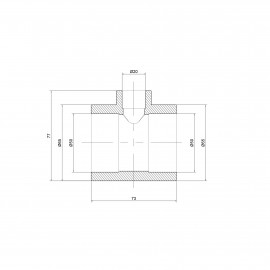 Тройник PPR Alfa Plast 50х20х50