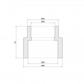 Тройник PPR Alfa Plast 50х40х50