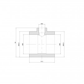 Тройник PPR Alfa Plast 63х20х63