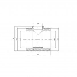 Тройник PPR Alfa Plast 63х32х63