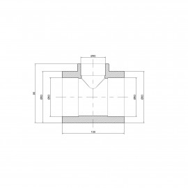 Тройник PPR Alfa Plast 63х40х63