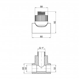 Тройник PPR Alfa Plast 32х1