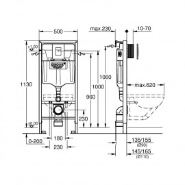 Инсталляция для унитаза Grohe Rapid SL комплект 3 в 1 38772001