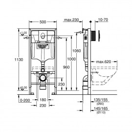 Инсталляция для унитаза Grohe Rapid SL комплект 3 в 1 38722001