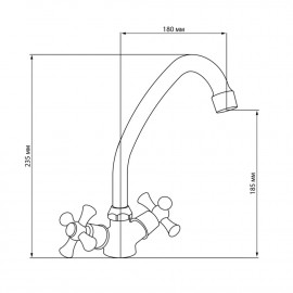 Смеситель для кухни GF (CRM)S-21-271AF