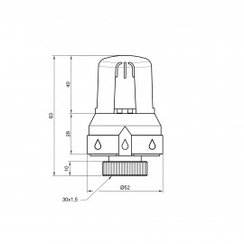 Термоголовка Icma 30х1,5 №988