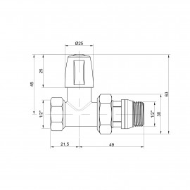 Кран радиаторный Icma 1/2