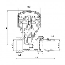 Кран радиаторный SD Forte Powerful 1/2