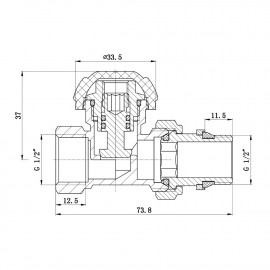 Кран радиаторный SD Forte Powerful 1/2