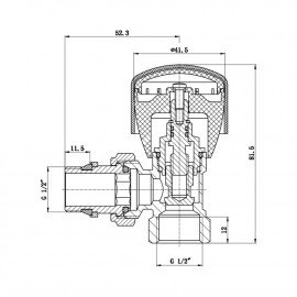 Кран радиаторный SD Forte Powerful 1/2