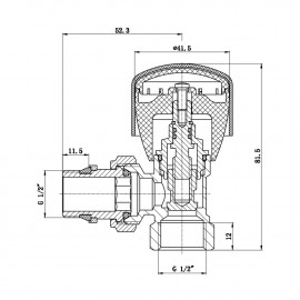 Кран радиаторный SD Forte Powerful 1/2