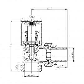 Кран радиаторный SD Forte 1/2