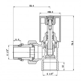 Кран радиаторный с антипротечкой SD Forte 1/2