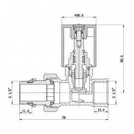 Кран радиаторный SD Forte 1/2