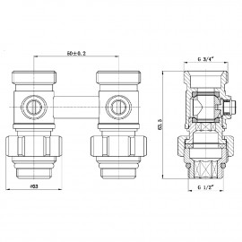 Кран шаровой SD Forte 3/4