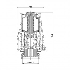 Термостатическая головка SD Forte М30х1,5 SF254