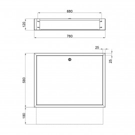 Коллекторный шкаф Icma (UA) 760х580х120 внутренний №3